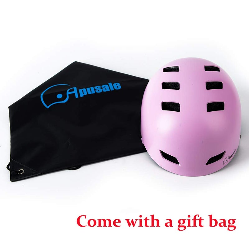 Apusale Bike Skateboard Helmet, Adjustable and Multi-Sport for Skate Scooter, 3 Sizes for Adult Youth Kids Toddler (Pink) - Image 4